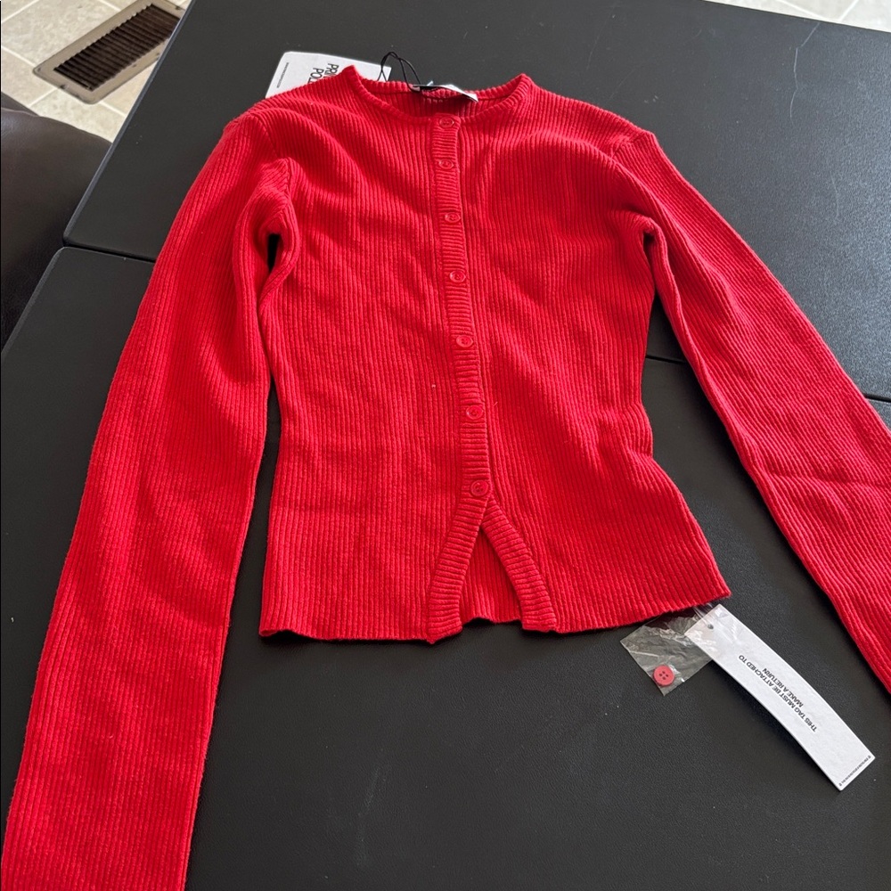 Princess Polly Red Cardigan Sweater - Picture 7 of 8